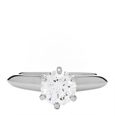 Platinum Diamond 1.02ct Solitaire Engagement Ring 48 4.5