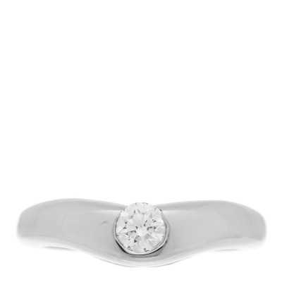 Platinum Diamond Elsa Peretti Curved Band Ring 48 4.5