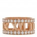 18K Rose Gold Diamond Wide Atlas Open Ring 48 4.5