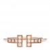 18K Rose Gold Diamond T Wire Ring 52 6