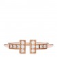 18K Rose Gold Diamond T Wire Ring 52 6