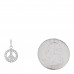 18K White Gold Diamond Mini Peace Charm Pendant