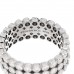 Platinum Diamond Jazz Three-Row Band Ring 49 4.75