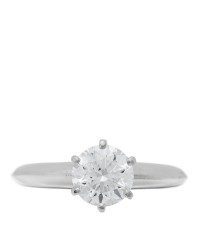 Platinum Diamond .98ct Solitaire Engagement Ring 45 3.25