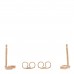 18K Rose Gold T Smile Stud Earrings