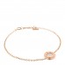 18K Rose Gold Mother of Pearl T Circle Bracelet
