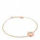 18K Rose Gold Mother of Pearl T Circle Bracelet