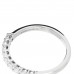 Platinum Diamond .27ctw 2.2mm Half Circle Forever Band Ring 49 5