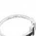 18K White Gold Blue Sapphire T Wire Ring 48 4.5
