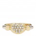 18K Yellow Gold Diamond Elsa Peretti Bean Wire Ring 47 4.25