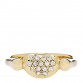18K Yellow Gold Diamond Elsa Peretti Bean Wire Ring 47 4.25