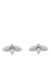 Platinum Diamond Paper Flowers Firefly Earrings