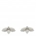 Platinum Diamond Paper Flowers Firefly Earrings