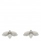 Platinum Diamond Paper Flowers Firefly Earrings