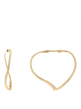 18K Yellow Gold Small Elsa Peretti Open Heart Hoop Earrings