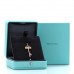 18K Rose Gold Diamond .54ct Fleur De Lis Key Pendant