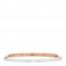 18K Rose White Gold Narrow Tiffany Lock Bangle Bracelet