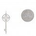 Platinum Diamond Victoria Round Key Pendant