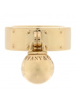 18K Yellow Gold Hardwear Dangle Ball Ring 49 4.75