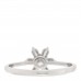 Platinum Diamond Flower Ring 54 6.75