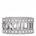 18K White Gold Diamond Wide Atlas Open Ring 50 5.5