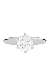 Platinum Diamond 1.32ct Solitaire Engagement Ring 49 4.75