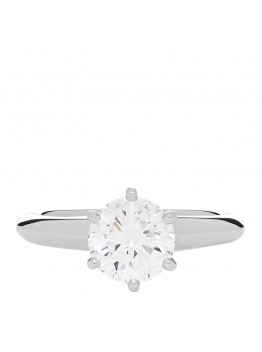 Platinum Diamond 1.32ct Solitaire Engagement Ring 49 4.75