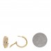 18K Yellow Gold Platinum Diamond Crossover Etoile Hoop Earrings