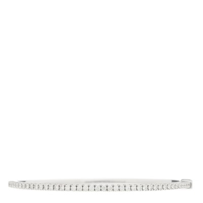 18K White Gold Diamond Metro Bangle Bracelet
