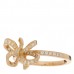 18K Rose Gold Diamond Double Bow Ring 51 5.75