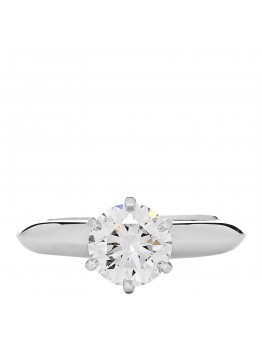 Platinum Diamond 1.03ct Solitaire Engagement Ring 45 3.5