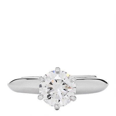 Platinum Diamond 1.03ct Solitaire Engagement Ring 45 3.5