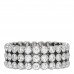 Platinum Diamond Jazz Three-Row Band Ring 49 4.75