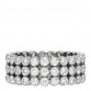 Platinum Diamond Jazz Three-Row Band Ring 49 4.75
