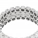 Platinum Diamond Jazz Three-Row Band Ring 51 5.75