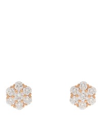 18K Rose Gold Diamond Fleurette Earrings