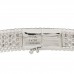 18K White Gold Diamond Perlee 3-Row Bangle Bracelet L
