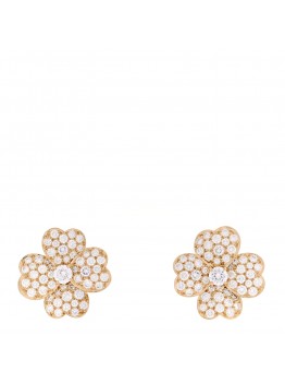 18K Yellow Gold Diamond Medium Cosmos Clip-On Earrings