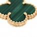 18K Yellow Gold Malachite 5 Motifs Vintage Alhambra Bracelet
