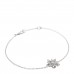 18K White Gold Diamond Mini Lotus Openwork Bracelet