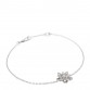 18K White Gold Diamond Mini Lotus Openwork Bracelet