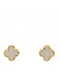 18K Yellow Gold Mother of Pearl Sweet Alhambra Earrings