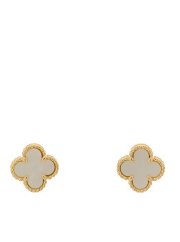 18K Yellow Gold Mother of Pearl Sweet Alhambra Earrings