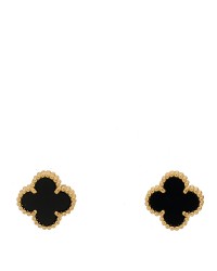 18K Yellow Gold Black Onyx Sweet Alhambra Earrings