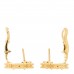 18K Yellow Gold Malachite Vintage Alhambra Earrings