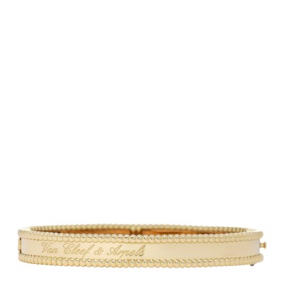 18K Yellow Gold Perlee Signature Bangle Bracelet M
