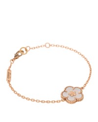 18K Rose Gold Mother Of Pearl Lucky Spring Plum Blossom Bracelet