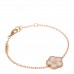 18K Rose Gold Mother Of Pearl Lucky Spring Plum Blossom Bracelet