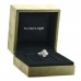 18K White Gold Diamond Mother of Pearl Vintage Alhambra Ring 53 6.5