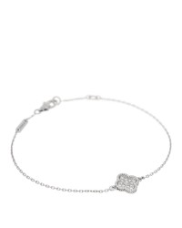 18K White Gold Diamond Sweet Alhambra Bracelet